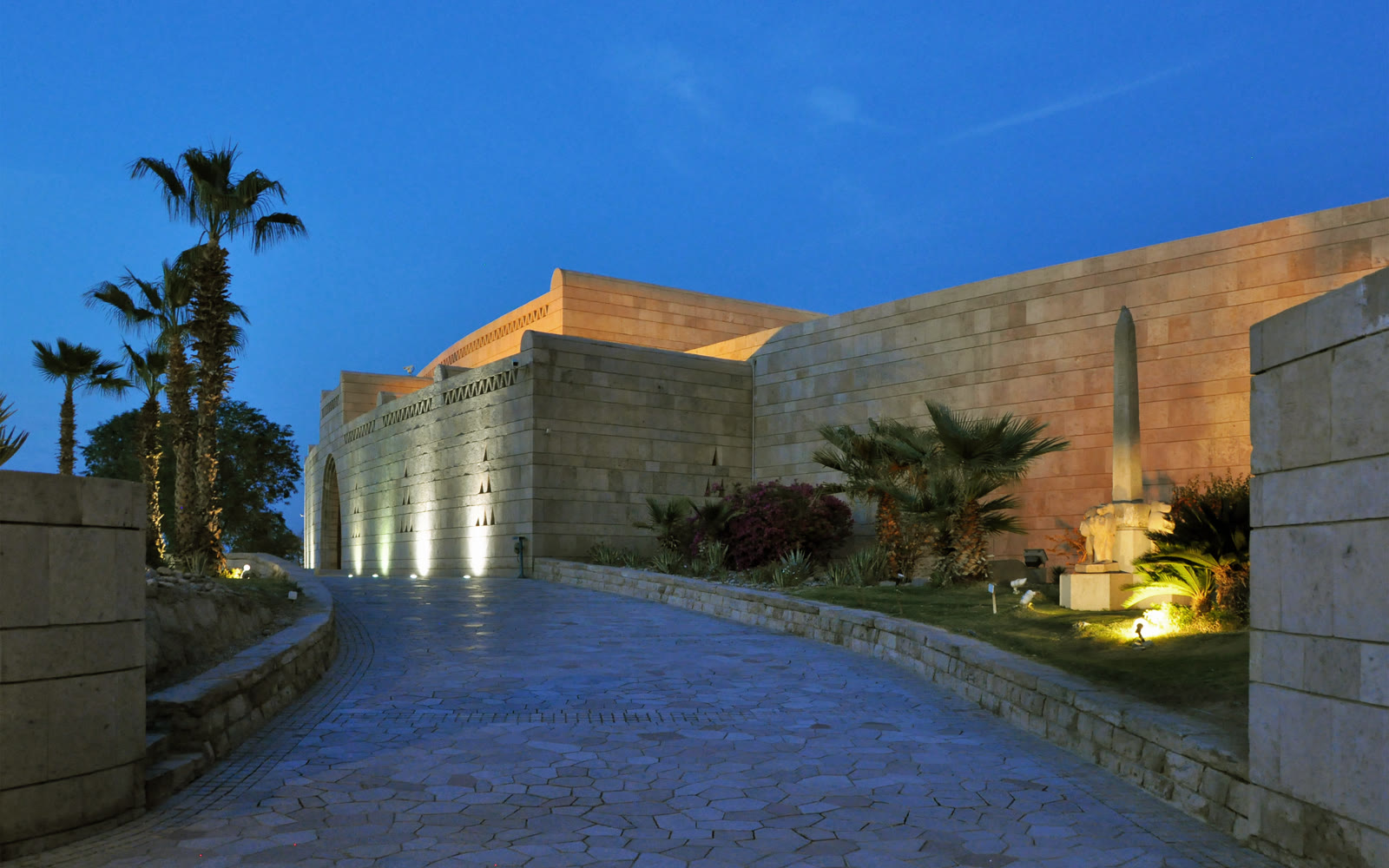 Sandstone entrance of the Nubia Museum in Aswan